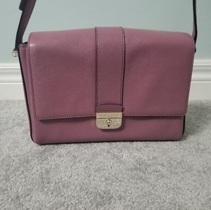 Kate Spade Purple and Pink Crossbody Bag with Flap Closure